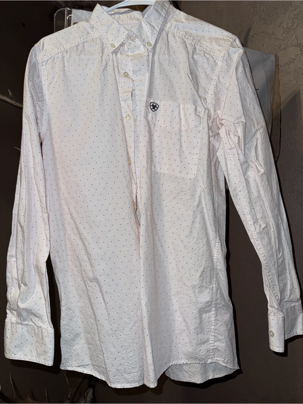 Ariat White Micro Dot Button-Down Shirt